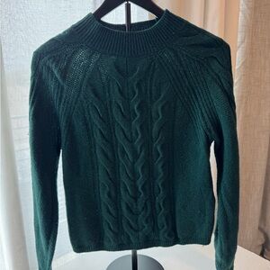 Banana Republic Green Cable Knit Sweater